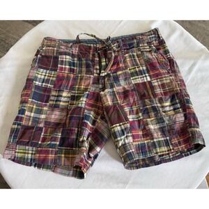 Polo Ralph Lauren Men's Patchwork Madras Plaid Shorts Size 40 Cotton